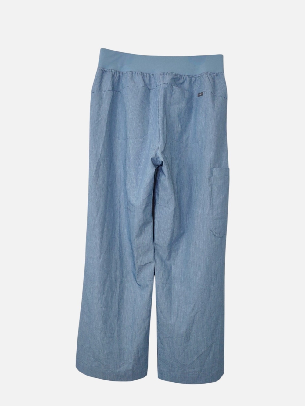 Figs Heather Indigo Isabel High-Rise Wide-Leg Scrub Pant - Picture 3 of 4
